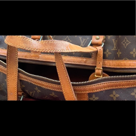 Vintage Louis Vuitton Monogram Sac Souple 45 Square Duffle Travel Bag Carryon - Picture 7 of 7